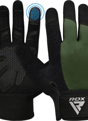 RDX Weight Lifting Gloves Gym Workout, Full Finger Touch Screen, Breathable Anti Slip Padded Palm Protection, Fitness Strength Training Powerlifting HIIT WOD Exercise, Men Women Home Gym Cycling