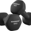 SONGMICS Set of 2 Dumbbells, Hexagonal Dumbbells Pair, Home Workout, Fitness Training Exercise