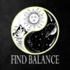 Self Care Acts Planner - Find Balance Yin Yang Positive Vibes Yoga Motivation