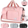 Sport Gym Bag for Women Men, CS COSDDI Duffle Bag with Shoes Compartment, Weekend Travel Bag Overnight Bag with Trolley Sleeve, Waterproof Lightweight Holdall Bags Dry & Wet Seperated Luggage Bags