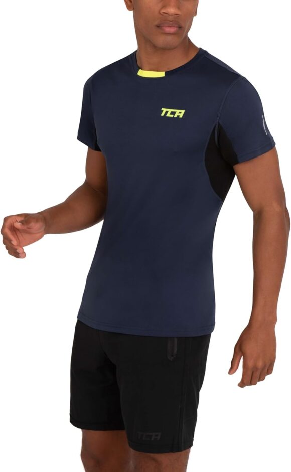 TCA Men's Atomic Short Sleeve Quickdry Gym Running Training Top