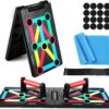 TOMSHOO Push Up Board, 12 in 1 Press Up Board Foldable Portable with Push Up Handle and Anti-slip Stickers, Multifunctional Muscle Board Workout Equipment for Gym, Home, Strength Training, Exercise