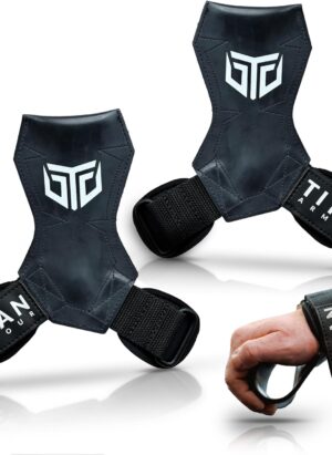 Titan Armour® Premium Multi Grip Straps/Hooks/Gloves | Heavy Duty Weight Lifting Straps for Pull & Push Exercises | Ultimate Grip & Protection for Weightlifting & Gymnastics | Men & Women | UK Brand