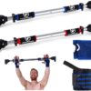 VIGOR FITNESS Pull Up Doorway Multi Functional No Screws Bar - Weight Training Workout Adjustable Equipment with Locking Mechanism Suitable for Indoor & Outdoor for Body Strength, Gym and Home Fitness