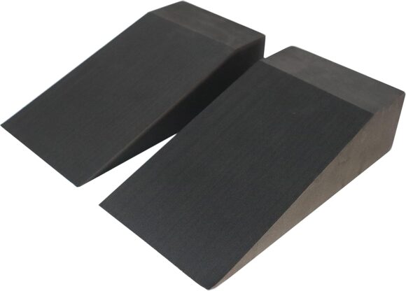VLFit Yoga Set of 2 Non-Slip Squat Wedge Blocks, Soft Wrist Wedge, EVA Riser Block Colour: Black