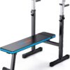 WINNOW Adjustable Weight Bench with Dip Station Folding Heavy Duty Weight Lifting Bench Home Training Gym Multiuse Workout Bench