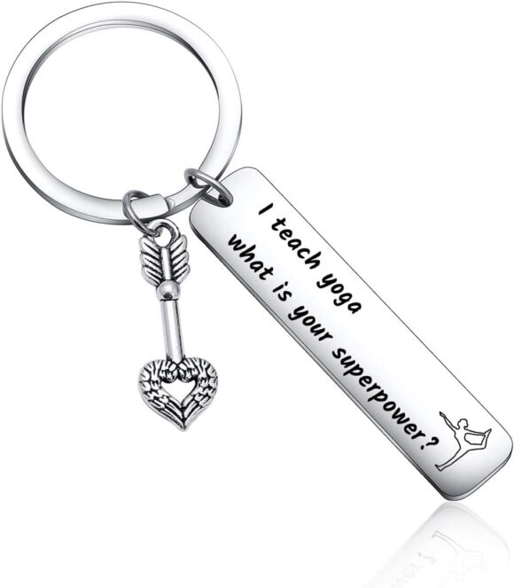 Yoga Keychain Yoga Fans Gift Thank You Jewelry for Yoga Teacher Appreciation Gift for Yoga Teacher Gift Yoga Instructor Keychain Yogi Gift Yoga Lover Jewelry Best Friend Gift Yogini Jewelry Yoga Gift