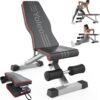 Yoleo Adjustable Weight Bench for Full Body Workout; Foldable Bench Press Bench of Home Gym Strength Training; Incline Decline Flat Utility Workout Bench with Quick Folding& Fast Adjustment