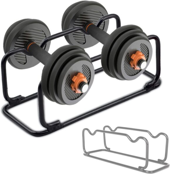 awagas 860g Dumbbell Stand Rack, 121lbs Strong Steel Dumbbell Storage Stand Barbell Holder for Dumbbell Diameter Under 18 cm/ 7 in, Dumbbell Rack Stand, Weight Dumbbell Storage Racks for Home Gym