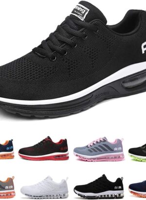 huysfika Womens Mens Trainers Gym Running Shoes Fashion Fitness Mesh Sneakers Casual Outdoor Walking Shoes, Size 3.5-10 UK