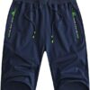 ozkzdp Men's Shorts with Zip Pockets Gym Sports Shorts Jogger Running Shorts Drawstring Casual Summer Shorts